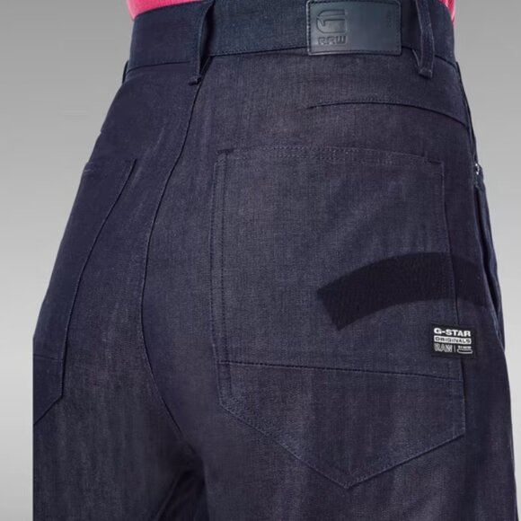 G-Star Women Denim Shorts 27 Dark Blue Staq Boyfriend Short Ripped Kara denim - Picture 9 of 15